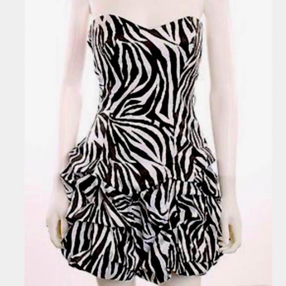 COPY - Ruby Rox Zebra Strapless Dress